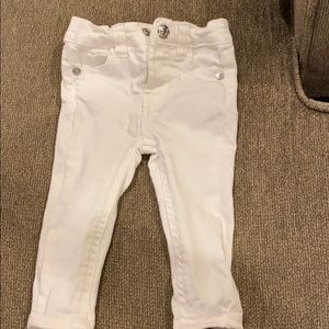 White baby girl jeans